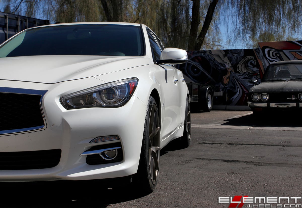 20 inch Staggered Verde V99 Axis Gloss Bronze on a 2015 Infiniti