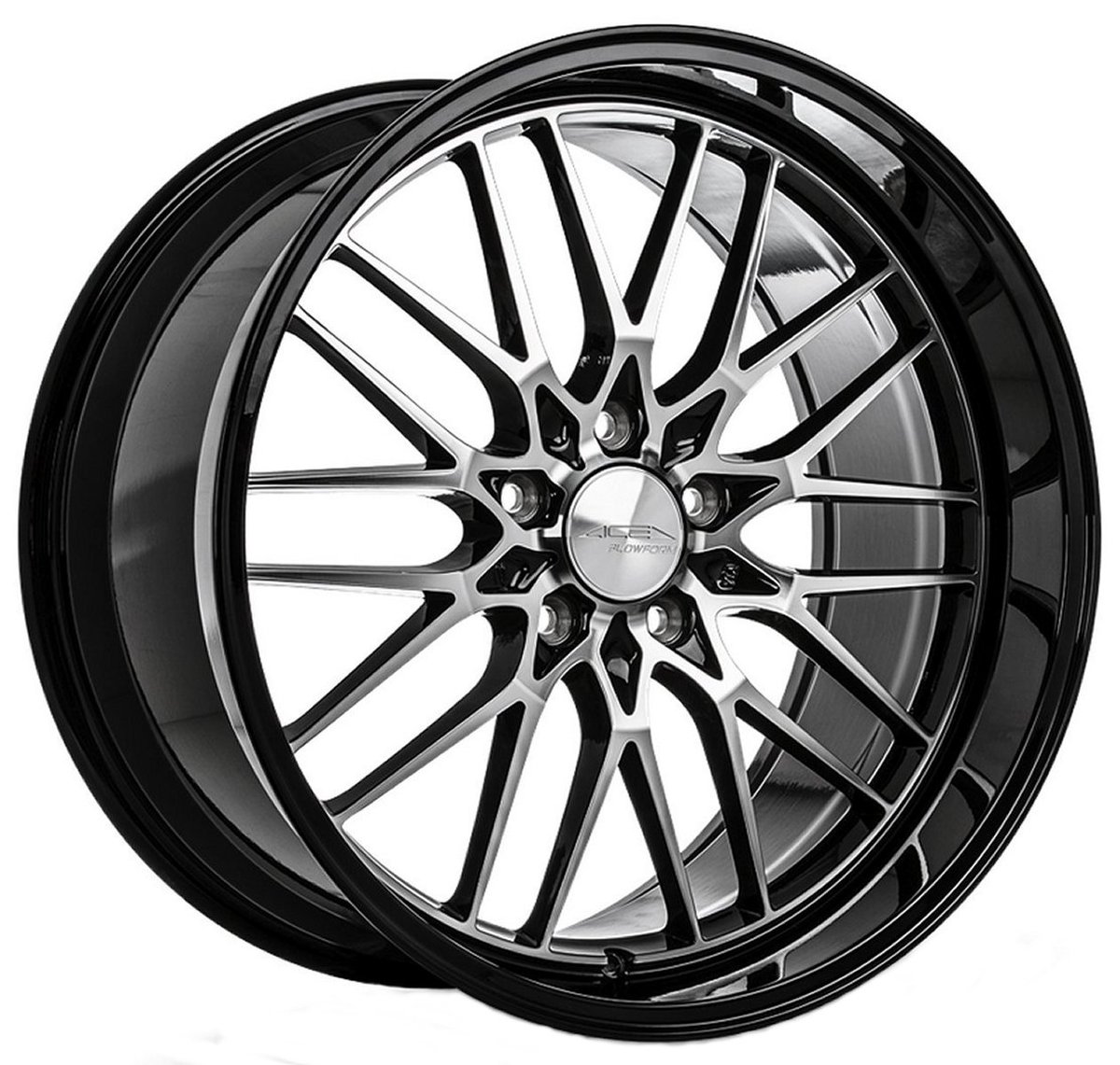 Ace Alloy AFF04 Gloss Black Machined Face w/ Gloss black Lip 