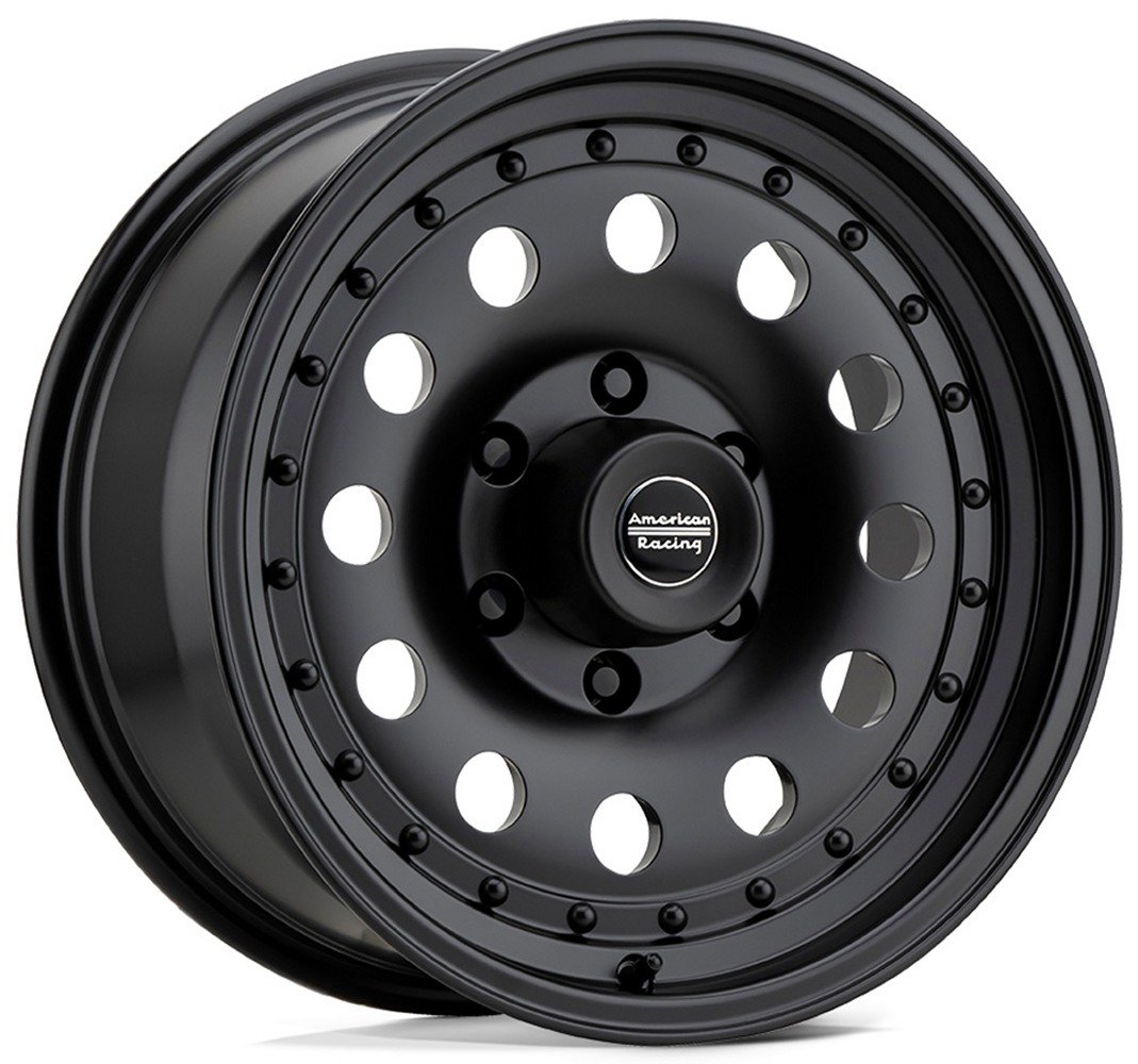 16x10 american racing ar62 outlaw ii satin black 8x6.5/165 -25mm
