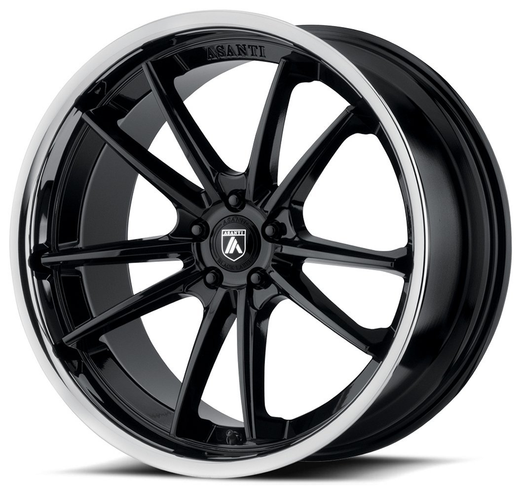 Asanti ABL-23 Gloss Black w/ Chrome Lip Wheels | Element Wheels