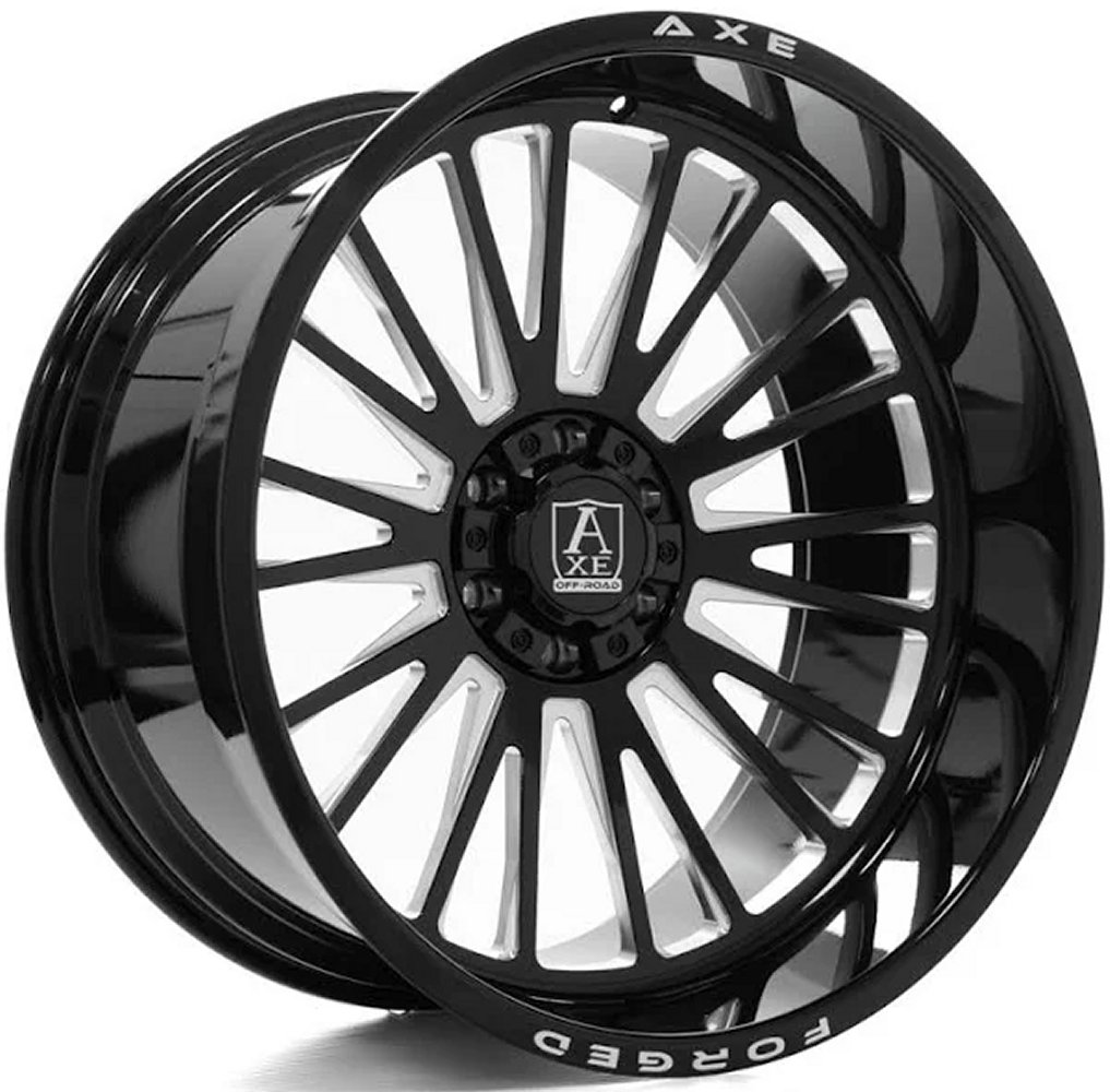 24x12 axe offroad af7 forged gloss black milled (full forged
