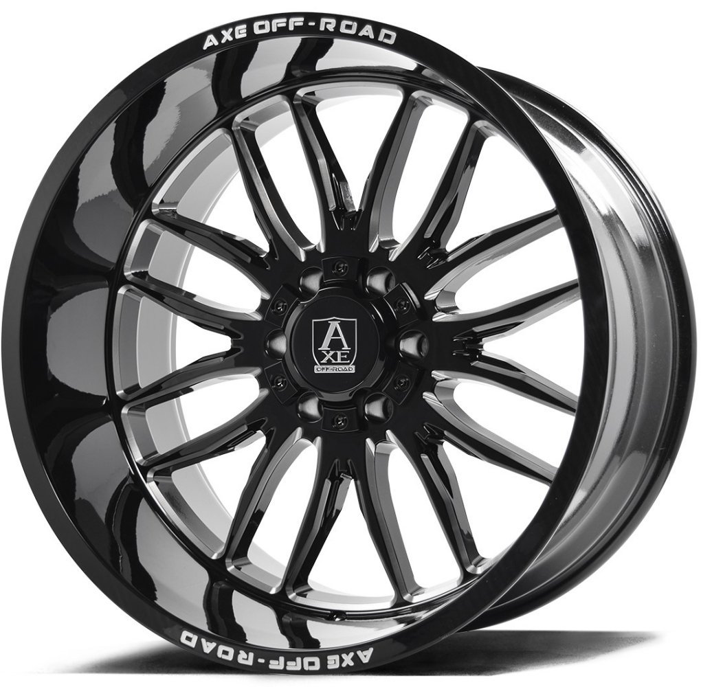 24x12 axe offroad hades gloss black milled (* may require trimming