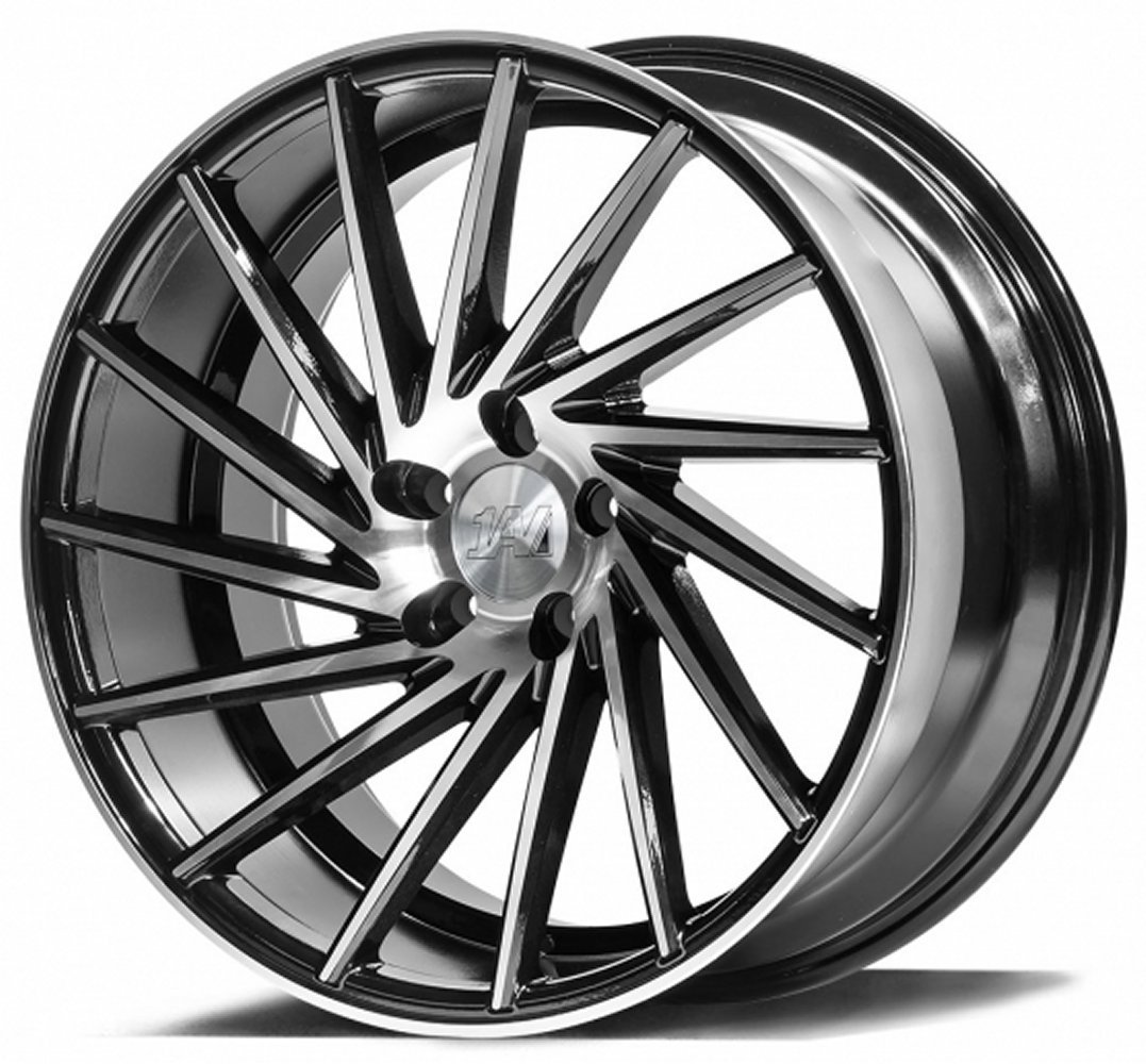 V 19x9.5 axe 1av zx1 gloss black machined face 5x110 40mm (custom