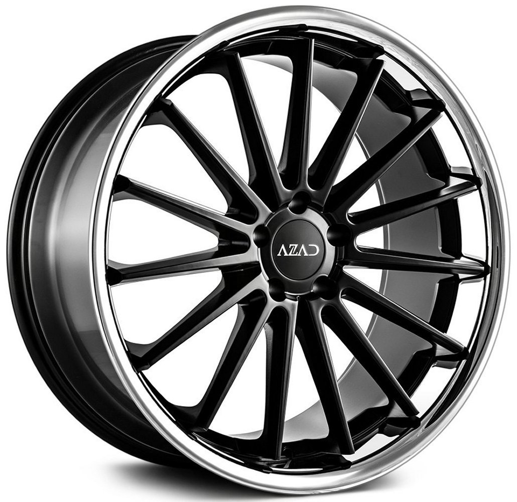 アゾディル 20x10.5 azad az24 semi matte black w/ chrome ss lip 5x4.5/114.3