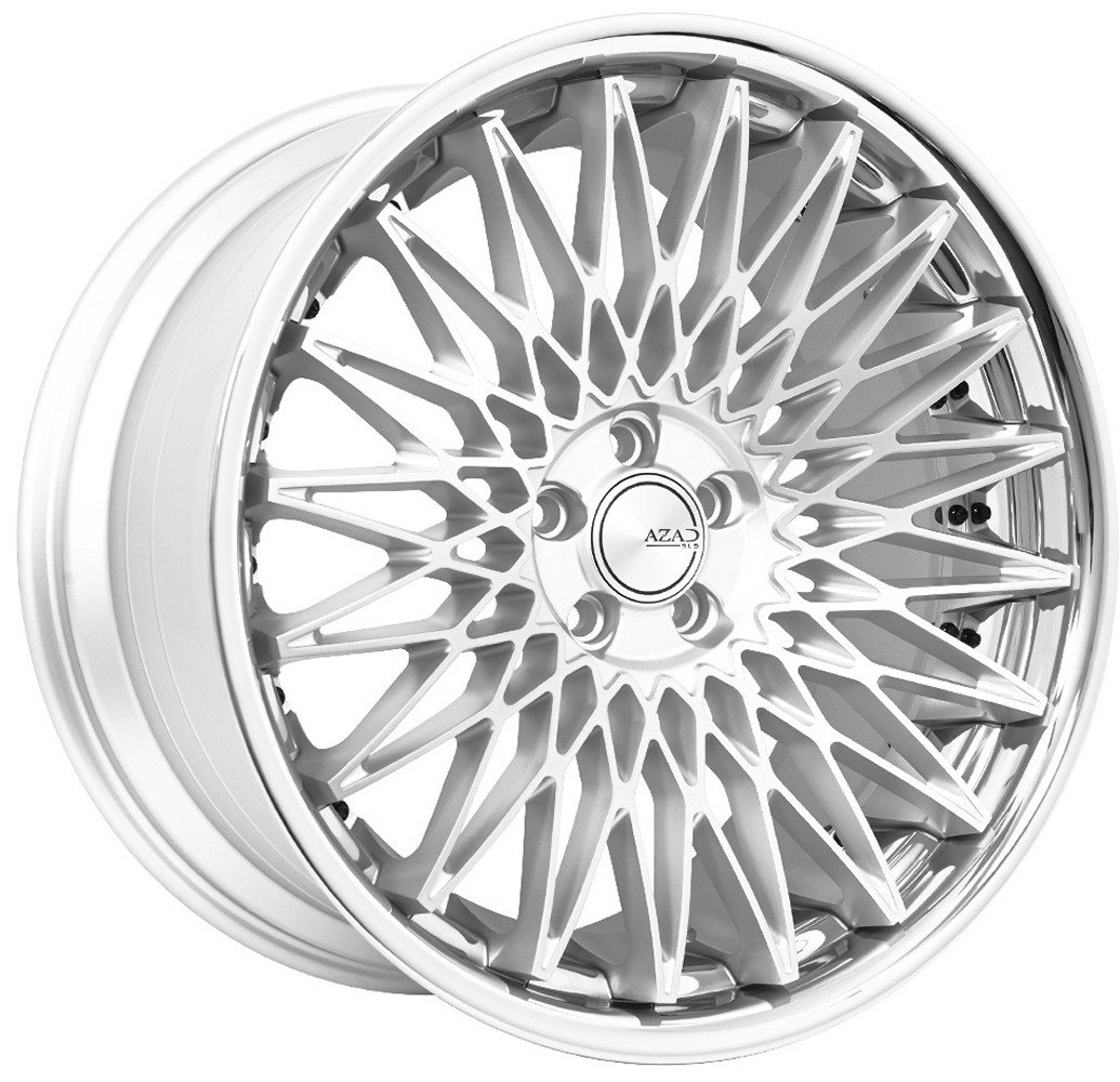 AZAD AZSLS2.0 Brushed Silver w/ Chrome Stainless Steel Lip Wheels