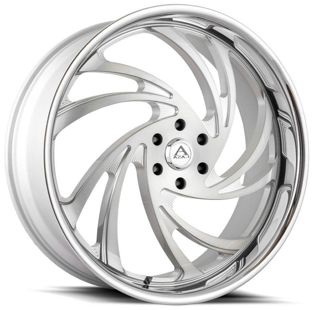 AZAD AZ DRIP Brushed Silver w/ Chrome Stainless Steel Lip Wheels