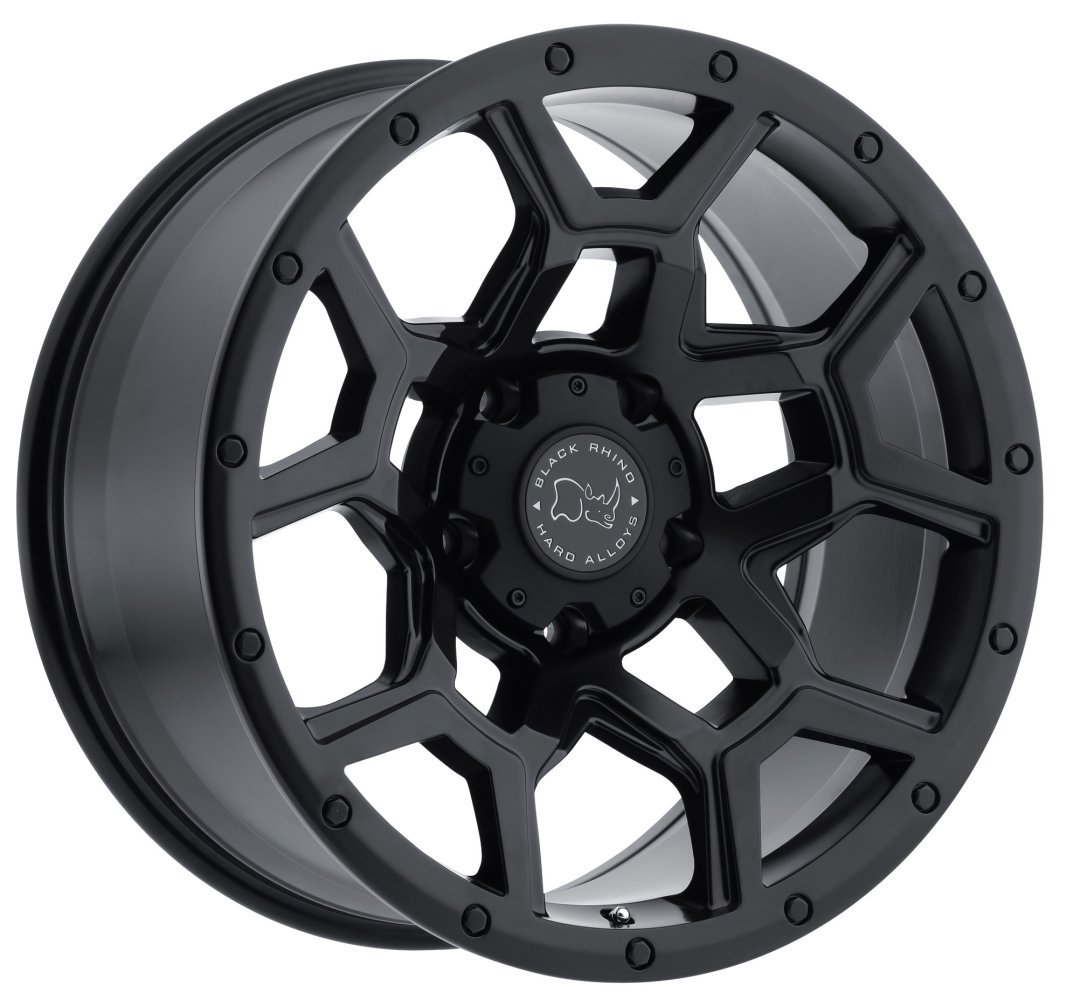 17x9.5 black rhino overland matte black 5x5/127 -18mm Wheels