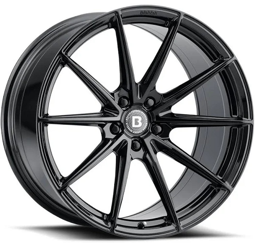 clearance - no returns) 20x11 brada cx1 gloss black (rotary forged