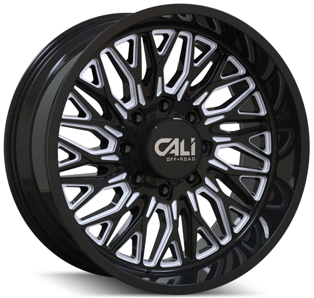 22x10 cali-off-road crusher 9118 gloss black milled 8x180 -19mm