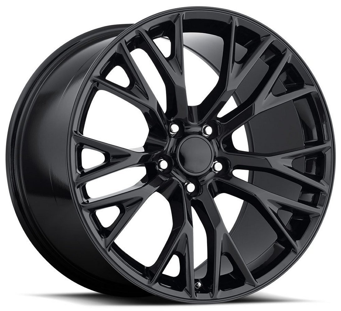 19x12 corvette c7 z06 replica wheel gloss black fr22 5x4.75/120.7