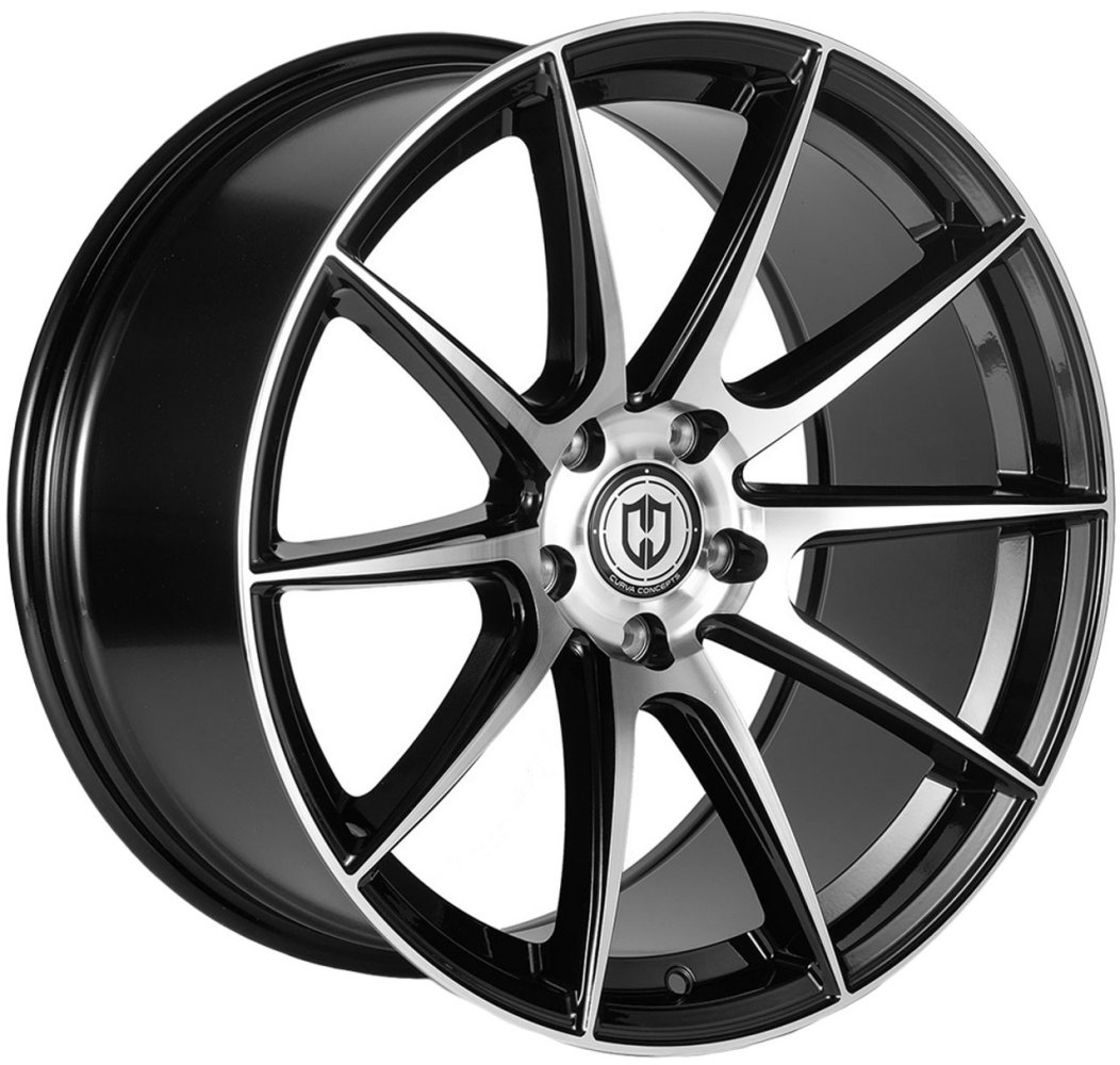 Curva Concepts CFF72 Gloss Black Machined Wheels | Element Wheels