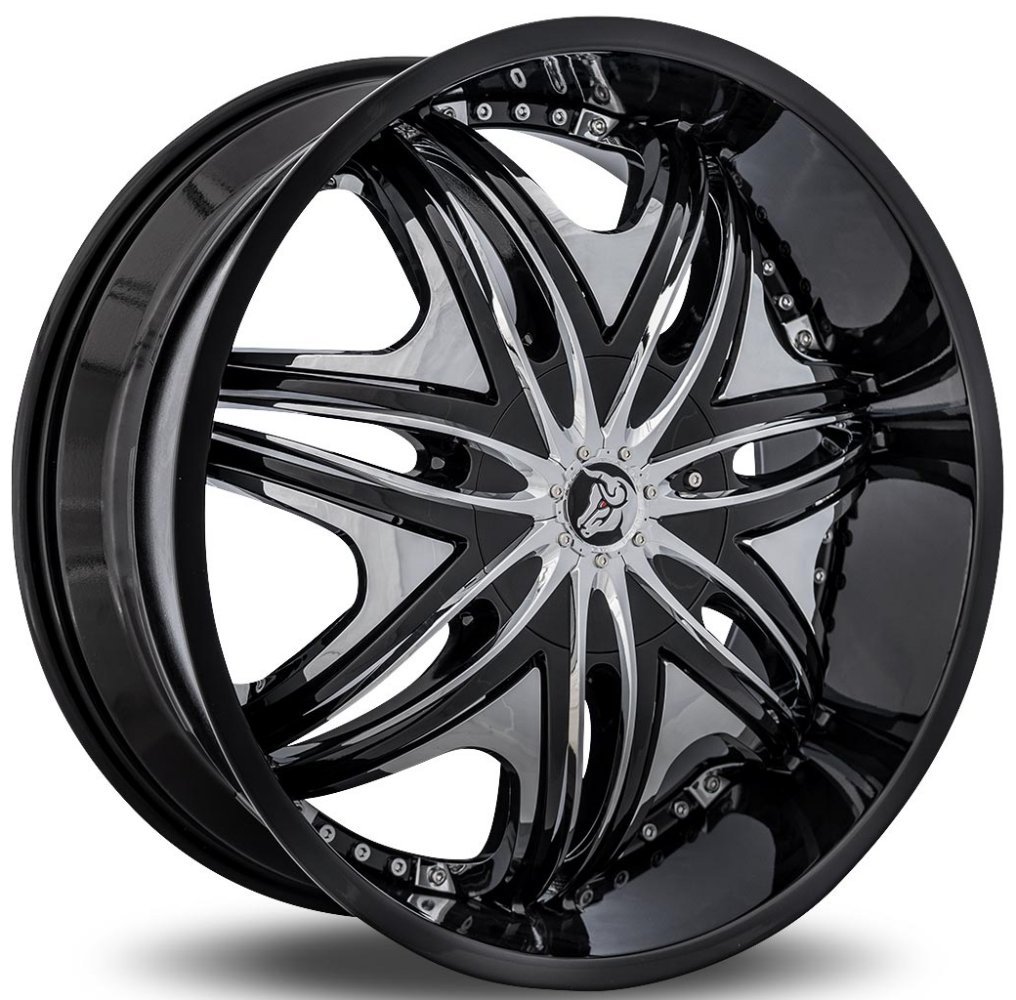 26x10 diablo morpheus black w/ chrome accent (custom) Wheels