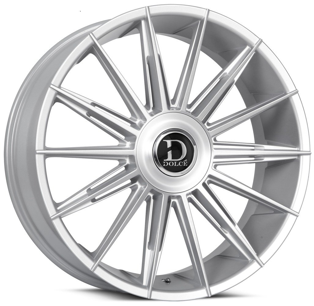 24x10 dolce luxury mirelli gloss silver brushed (custom) Wheels