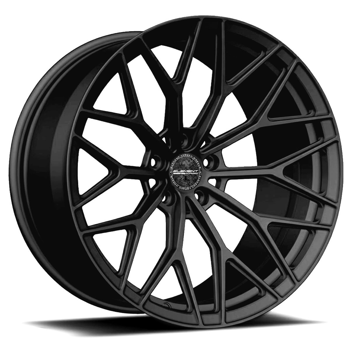 19x12 element forged me-7 satin black (full forged) (custom
