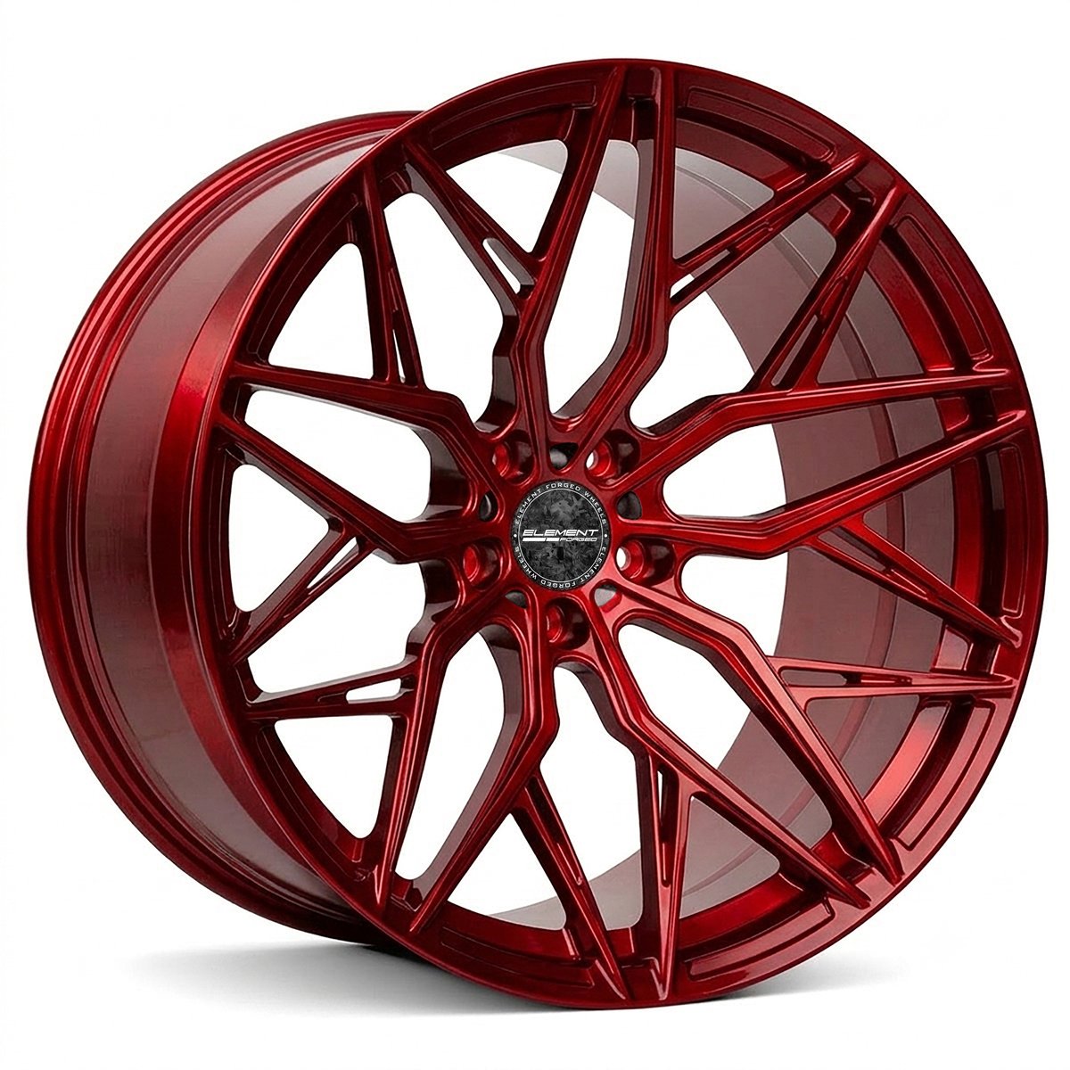19x8 element forged me-5 candy red (full forged) (custom) Wheels