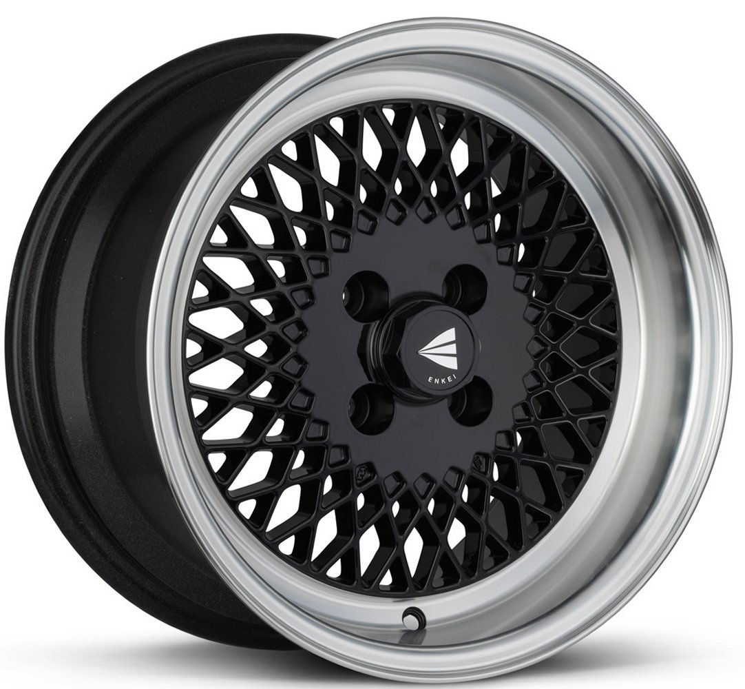 clearance - no returns) 15x7 enkei enkei92 gloss black machined
