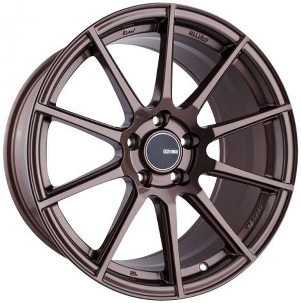 clearance - no returns) 18x9.5 enkei ts-10 bronze 5x4.5/114.3 35mm
