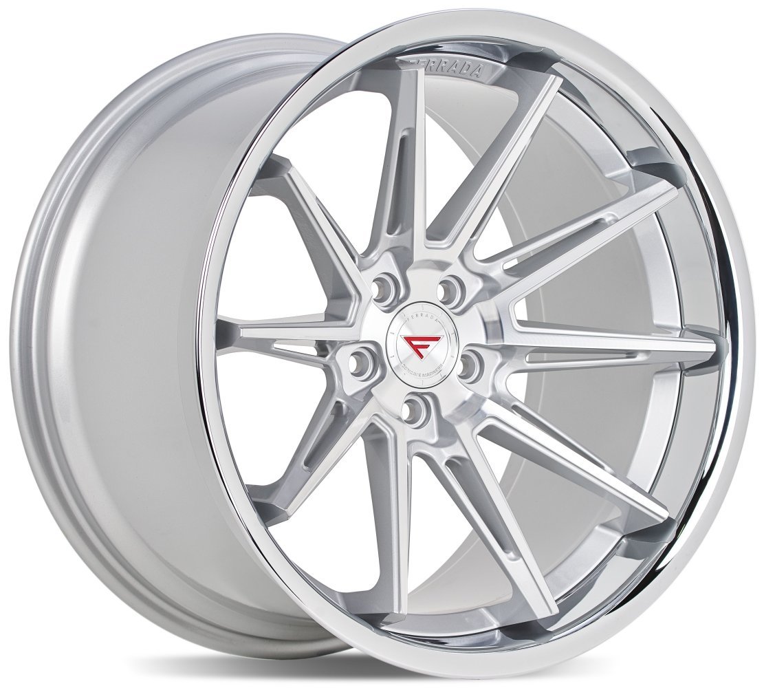 FEDERICO CURRADI SIZE 44　定価１０８０００円 20x10 ferrada cm2 machined silver w/ chrome lip 5x120 40mm Wheels
