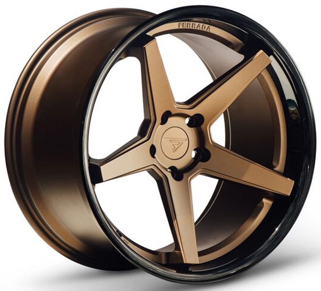 20x9 ferrada fr3 matte bronze w/ gloss black lip 5x112 25mm Wheels