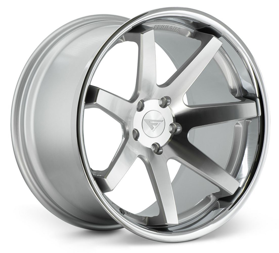 clearance - no returns) 22x9 ferrada fr1 machine silver w/ chrome