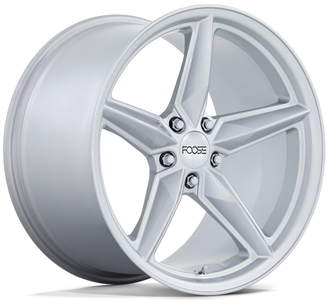 Foose CF8 Gloss Silver Wheels | Element Wheels