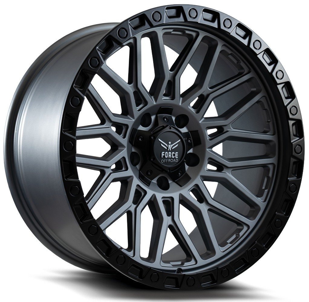 20x10 force off-road f54 gunmetal center w/ black lip 5x5/127 5x5