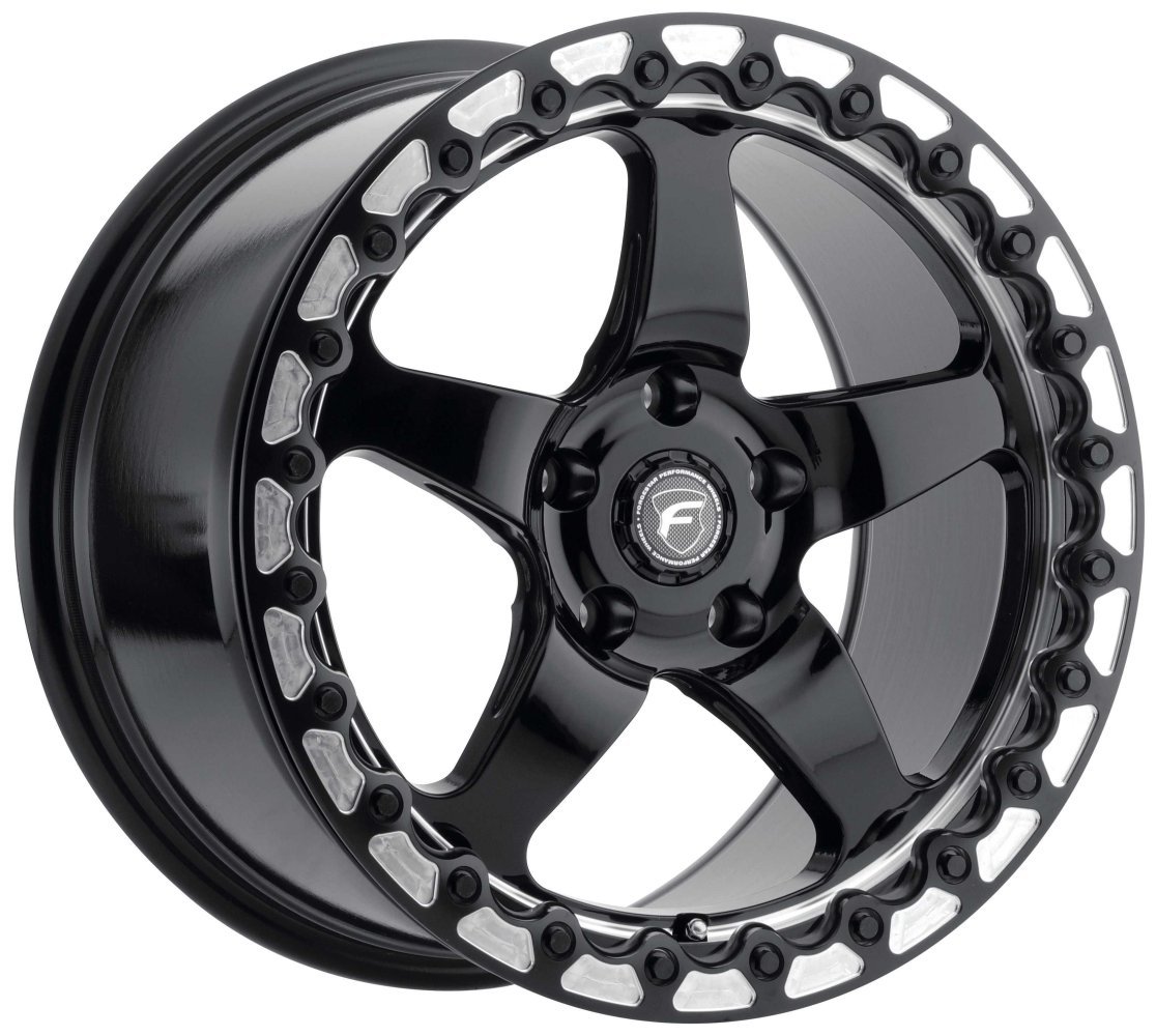 15x10 forgestar d5 beadlock gloss black w/ machined lip (flow