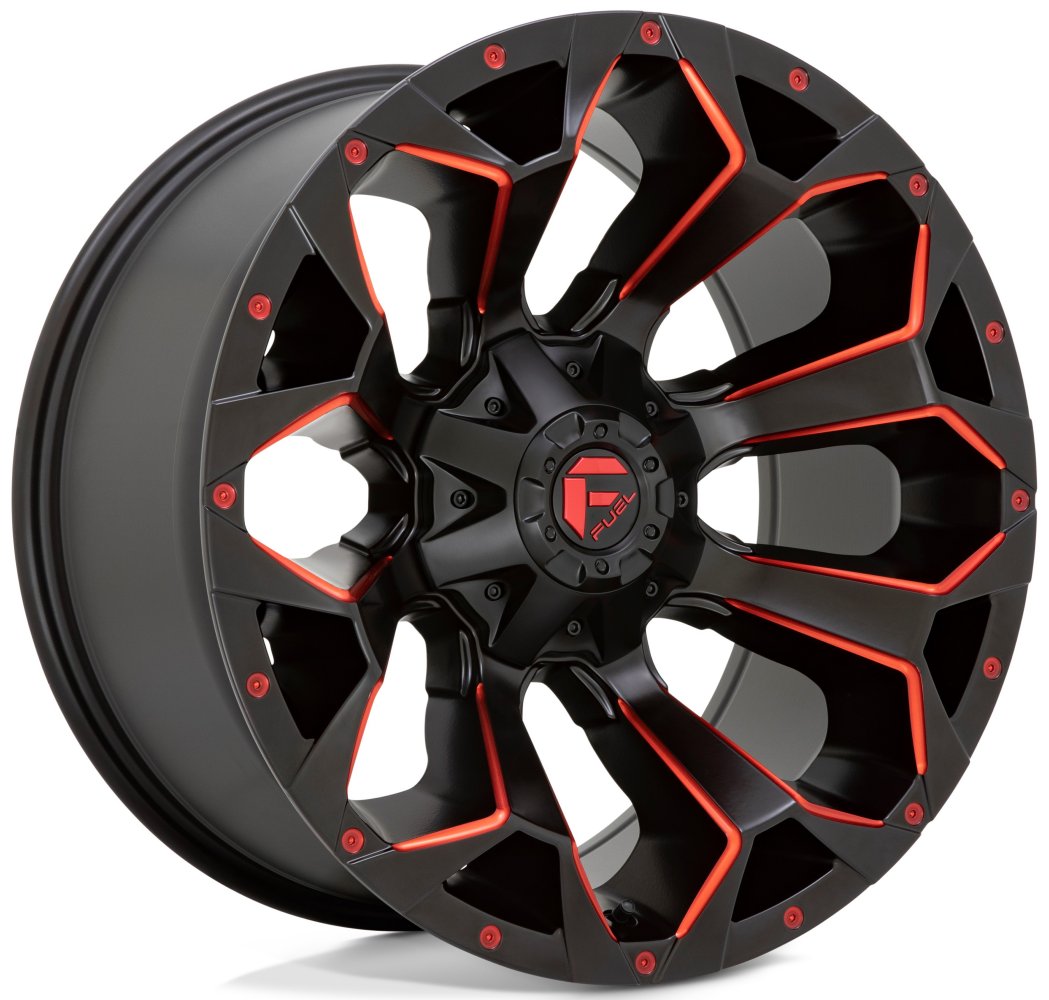 most Duel 完組ホイールセット 700C ブラック/レッド 20x10 fuel off-road assault matte black w/ red milled d787 6x135
