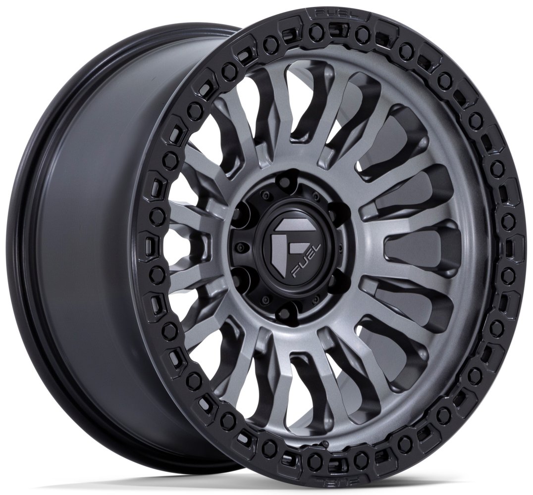 20x10 fuel off-road rincon matte gunmetal w/ matte black lip fc857 ...
