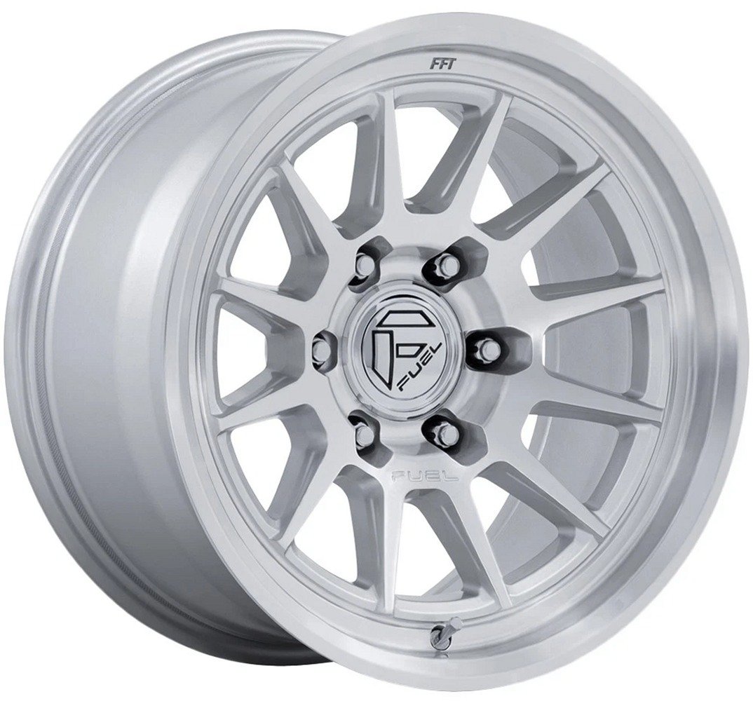 17x9 fuel off-road spur gloss silver machined fc902 6x135 -12mm
