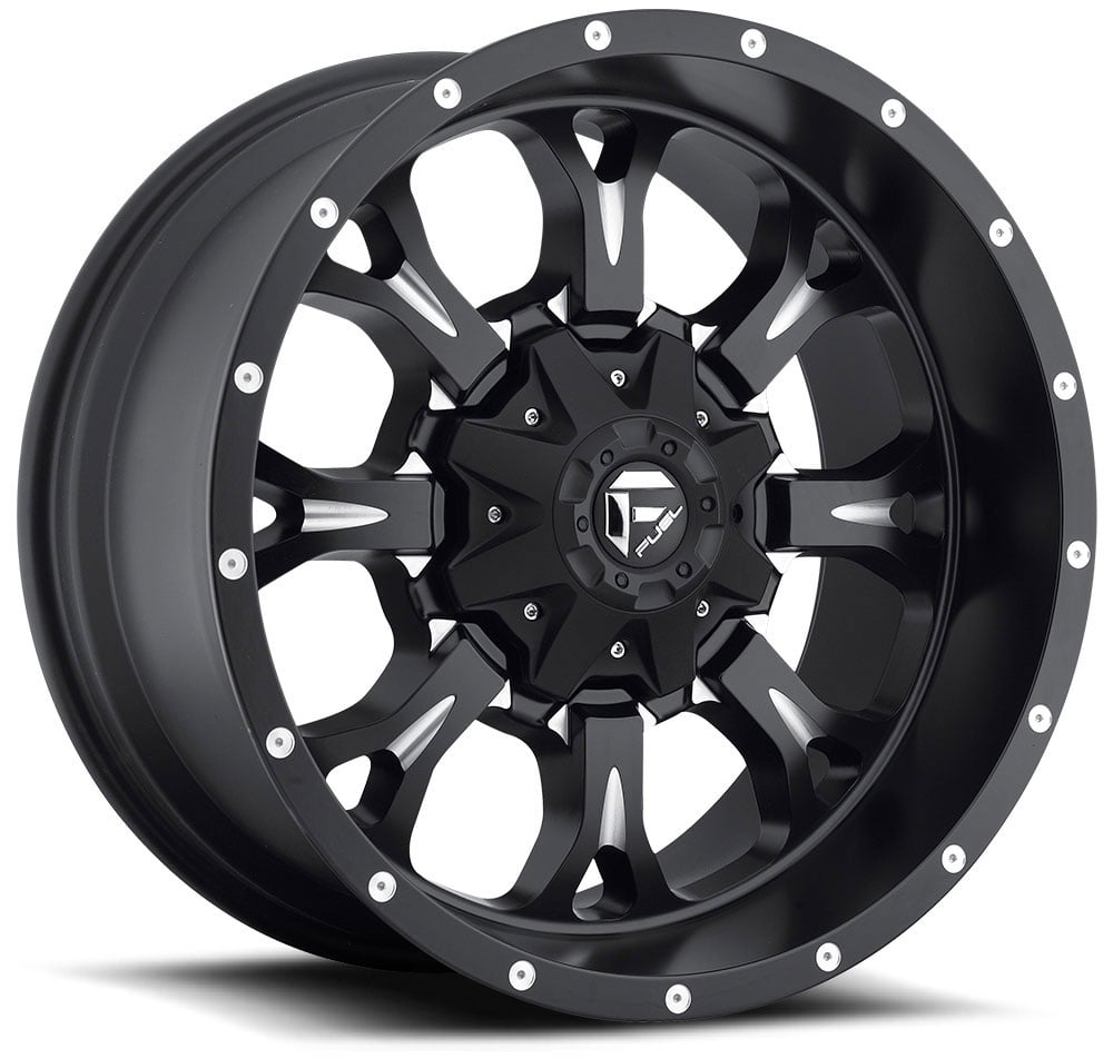 18x9 fuel off-road krank matte black milled d517 8x180 20mm Wheels