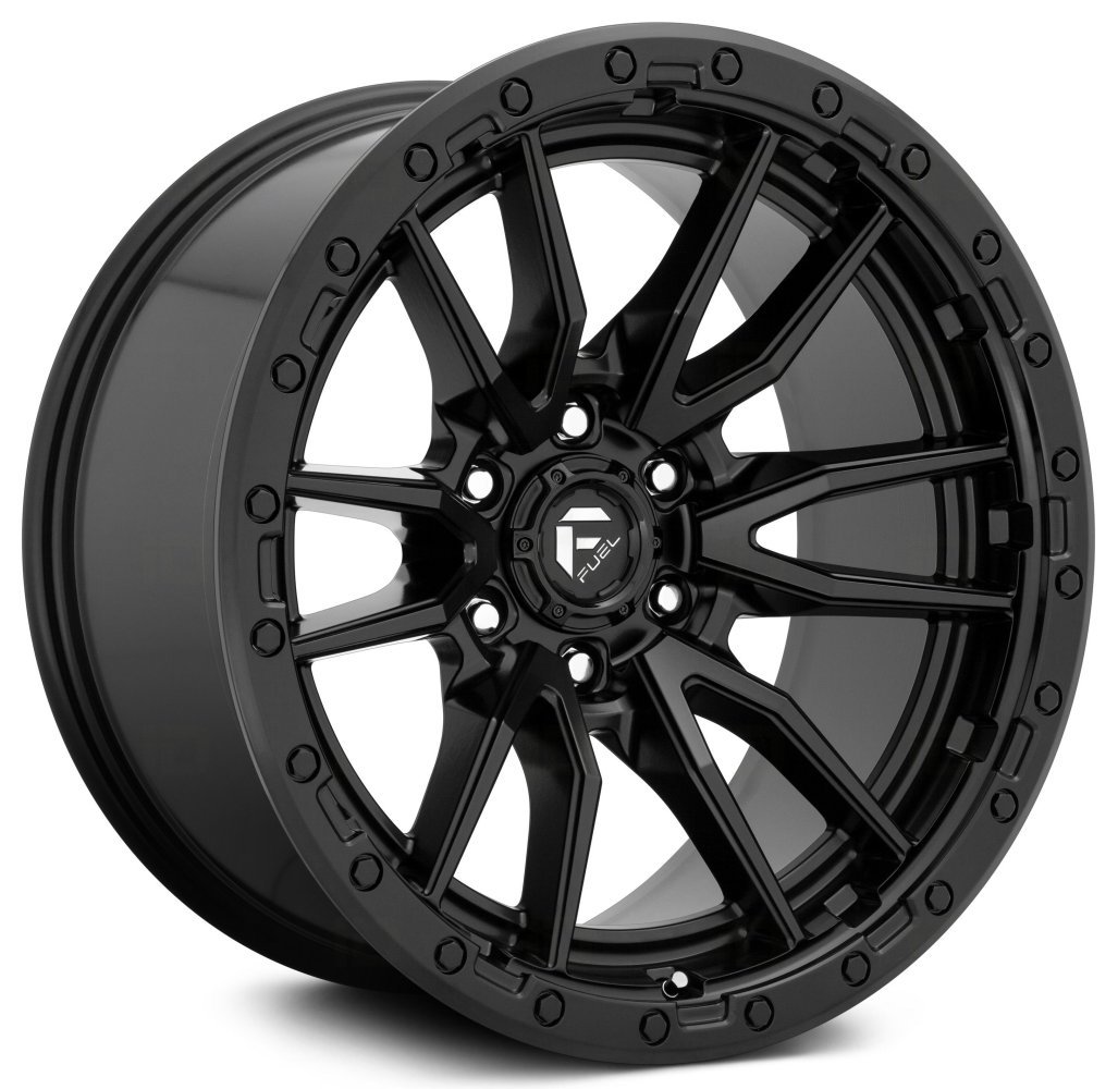 18x9 fuel off-road rebel 6 matte black d679 (6 lug) 6x5.5/139.7