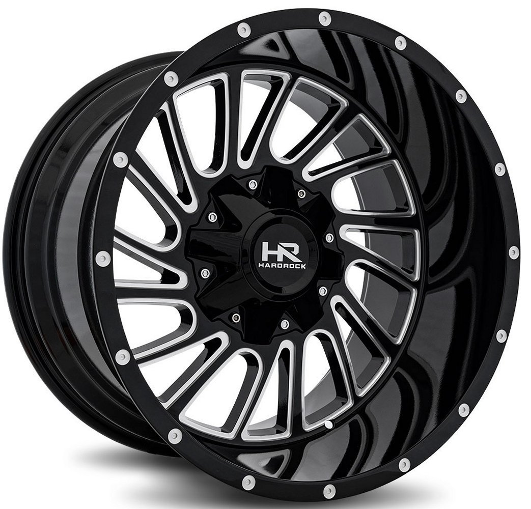 Hardrock Off-Road H708 Overdrive Gloss Black Milled Wheels