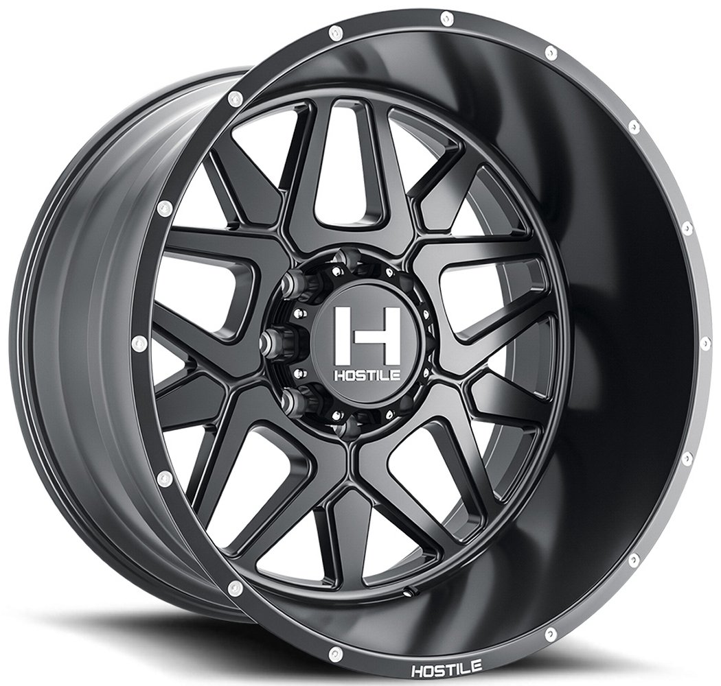 20x10 hostile h128 diablo asphalt (8 lug) 8x180 -19mm Wheels