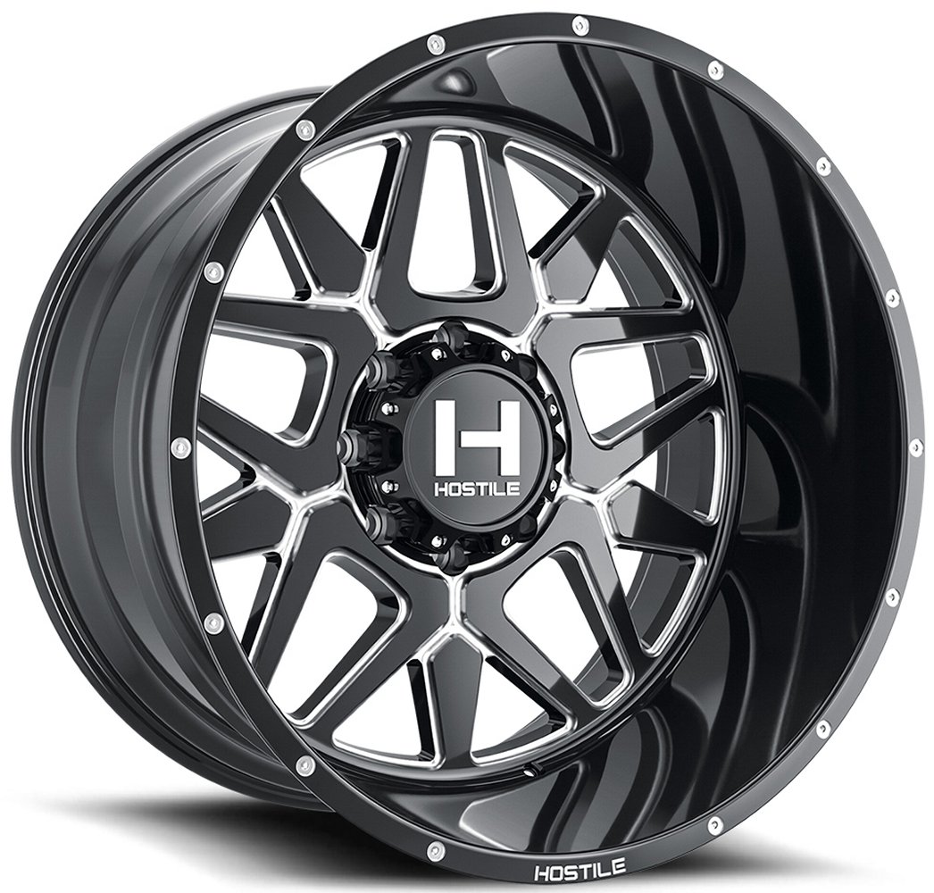20x10 hostile h128 diablo blade cut (8 lug) 8x170 -19mm Wheels