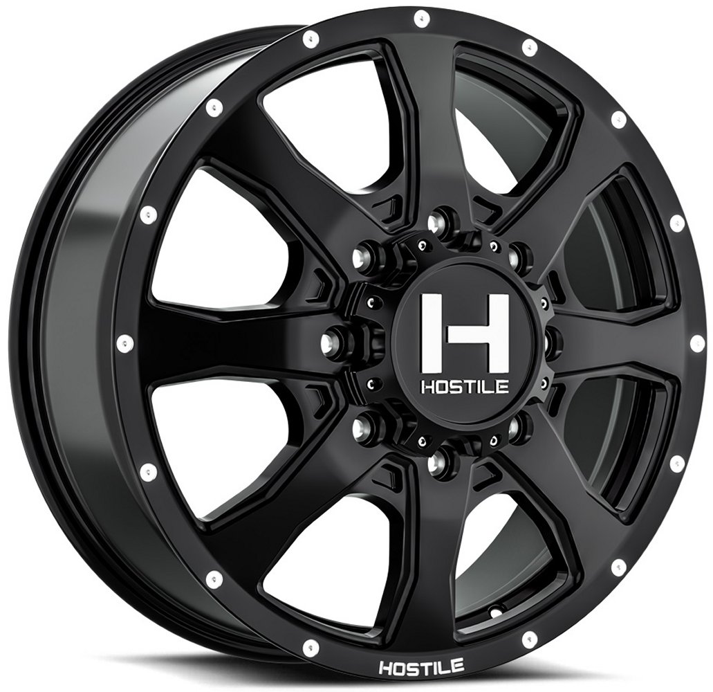 22x8.25 hostile h403 kodiak dually front asphalt 8x6.5/165 123 mm