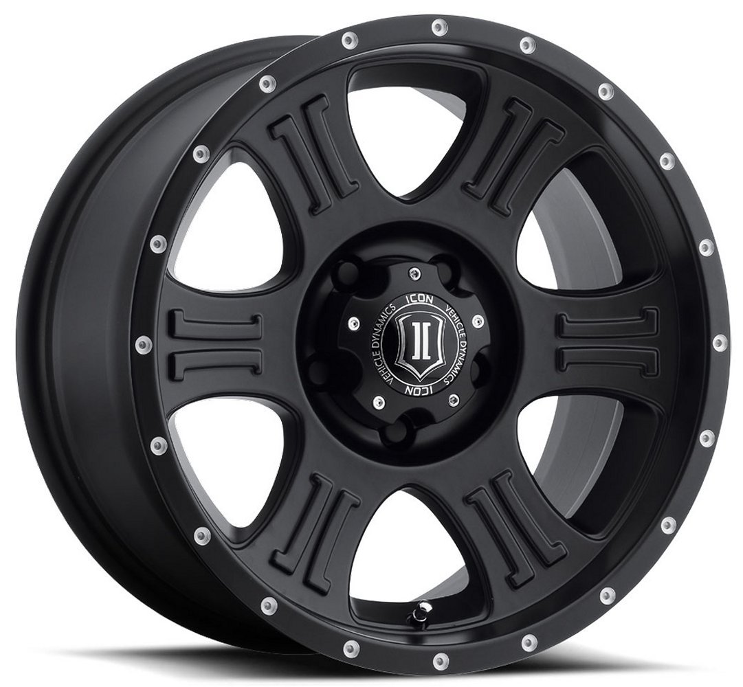 ICON Shield Satin Black Wheels | Element Wheels