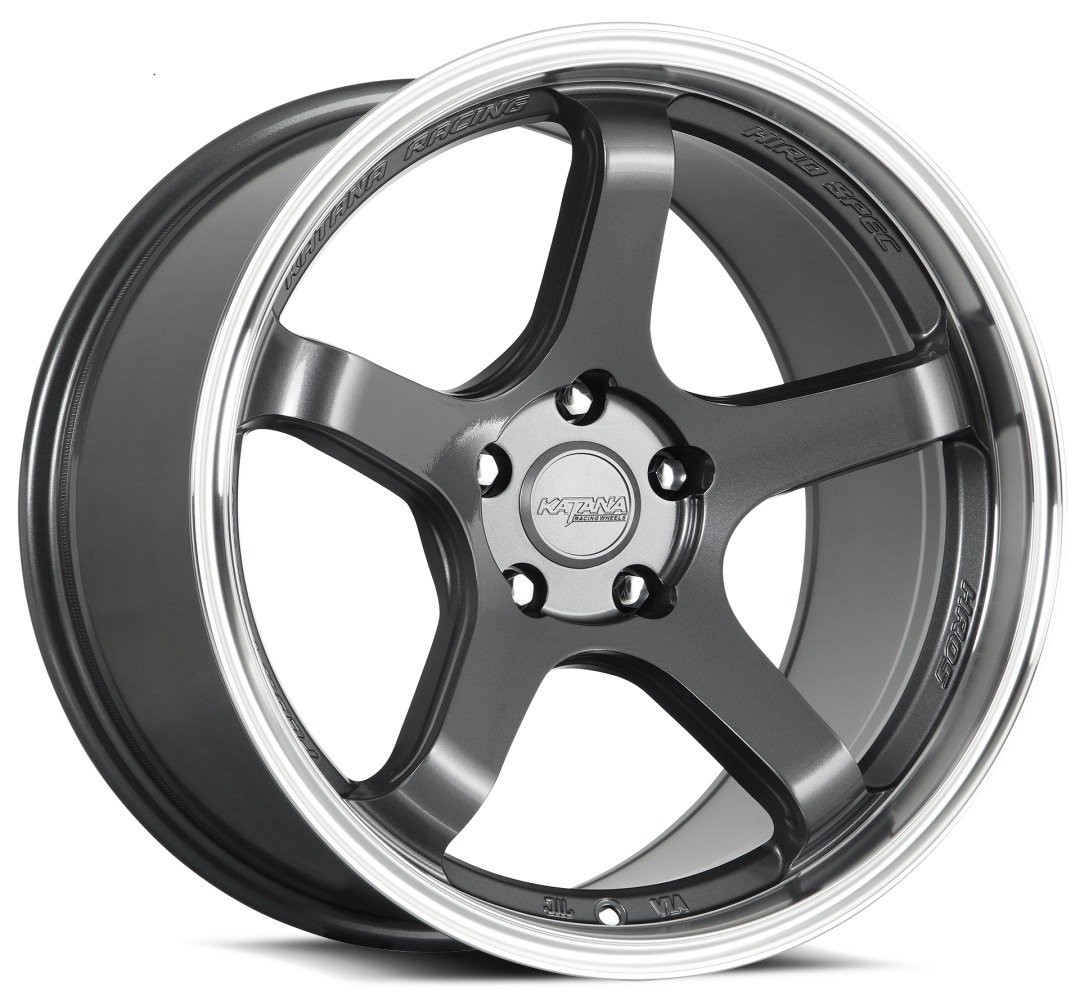 18x8.5 katana racing hr05 gloss gunmetal m lip 5x100 35mm Wheels