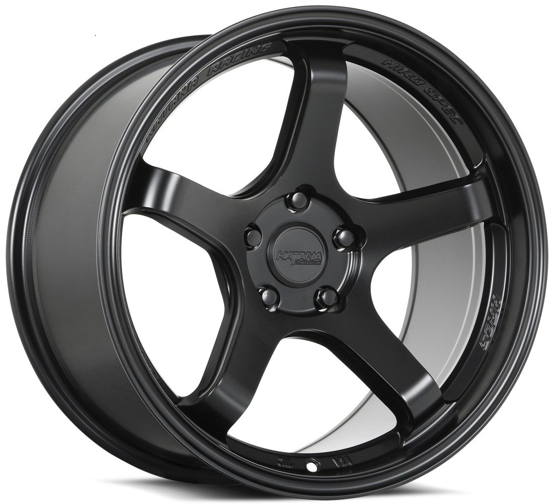 18x8.5 katana racing hr05 matte black 5x100 35mm Wheels | Element