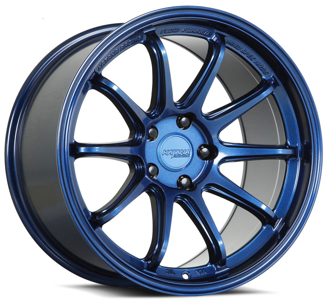 18x9.5 katana racing hr06 metallic blue 5x100 38mm Wheels