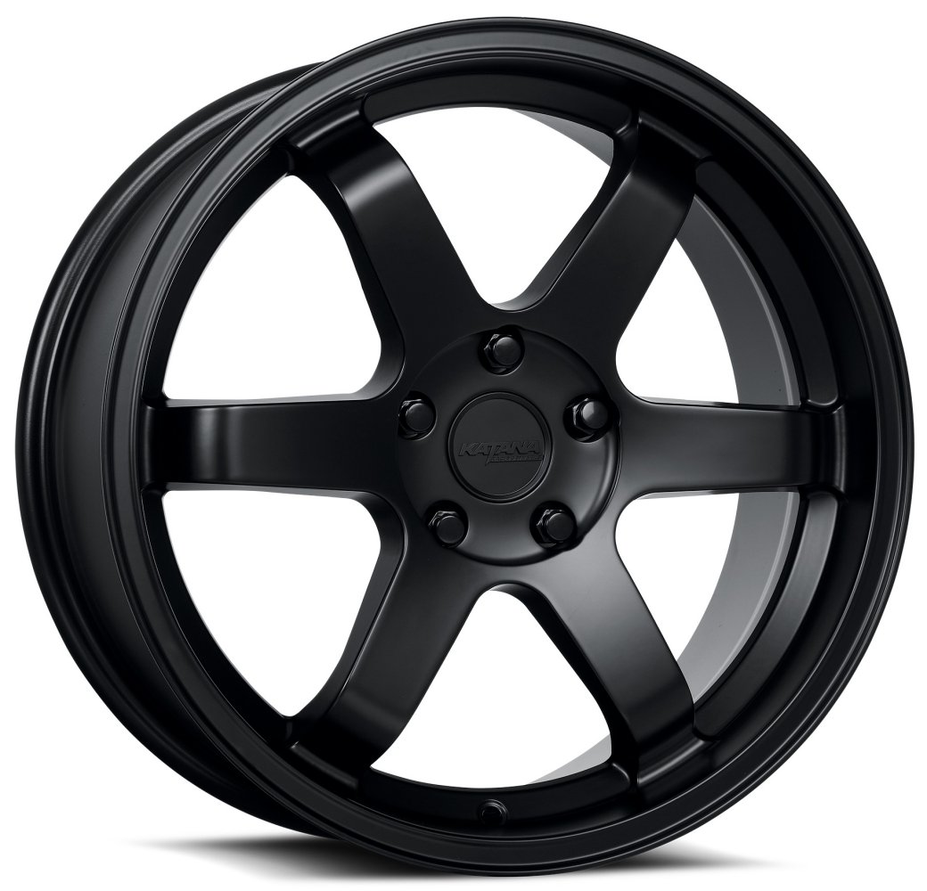 18x8 katana racing kr08 matte black 5x108/4.25 40mm Wheels