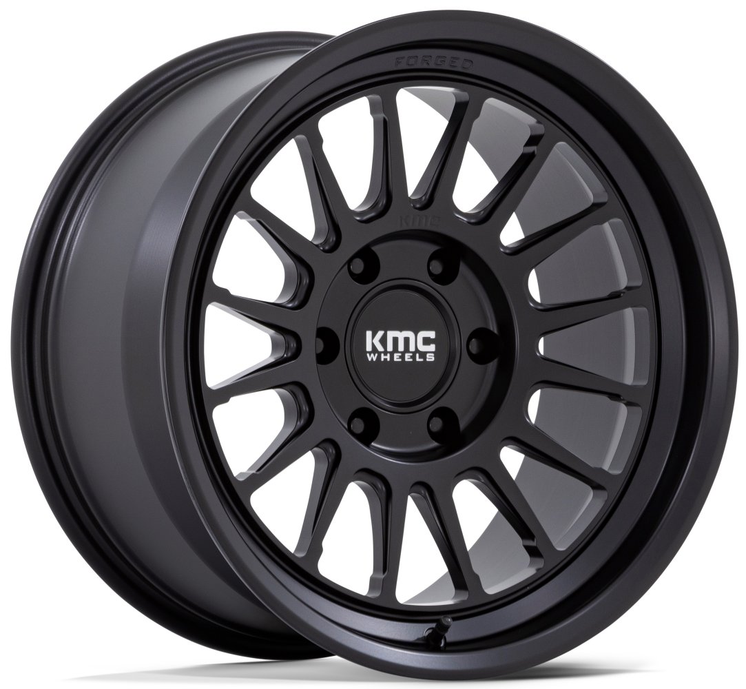 18x9 kmc km447 impact forged monoblock satin black 6x135 18mm
