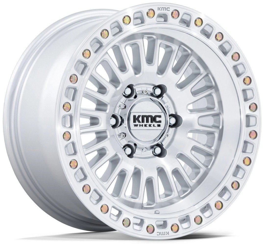 17x8.5 kmc km554 aztec gloss silver machined 5x127/5 0mm Wheels