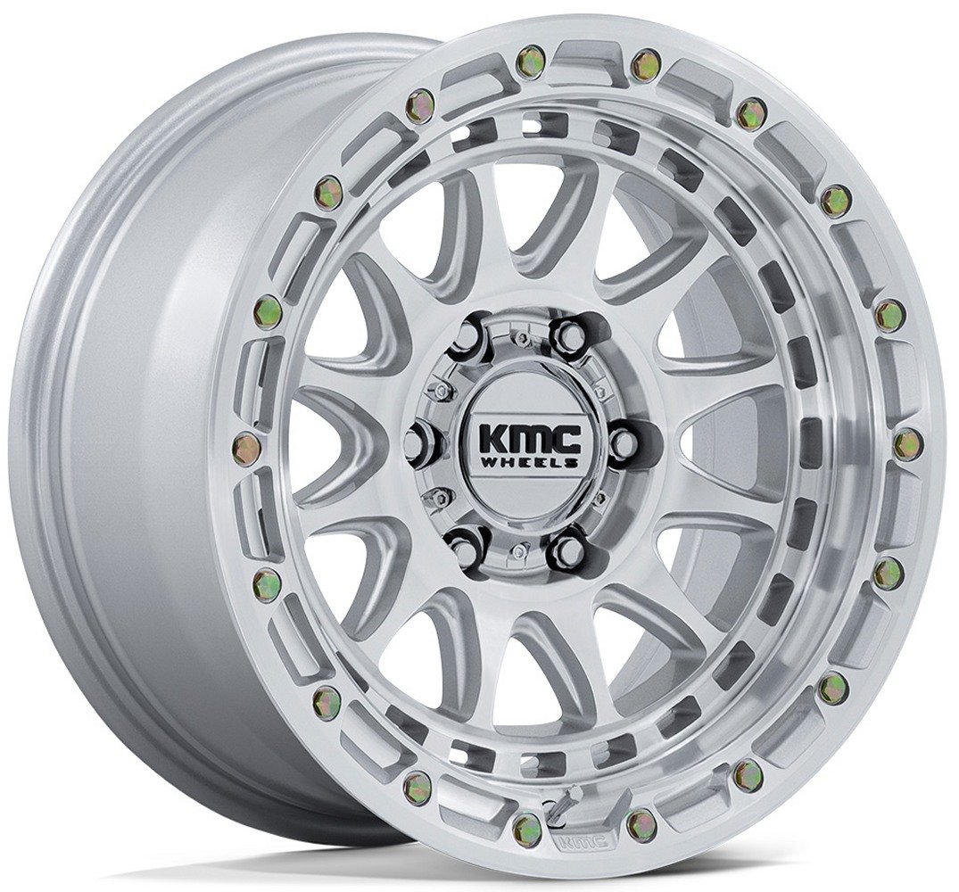 17x8.5 kmc km556 cruz gloss silver machined 6x135 0mm Wheels