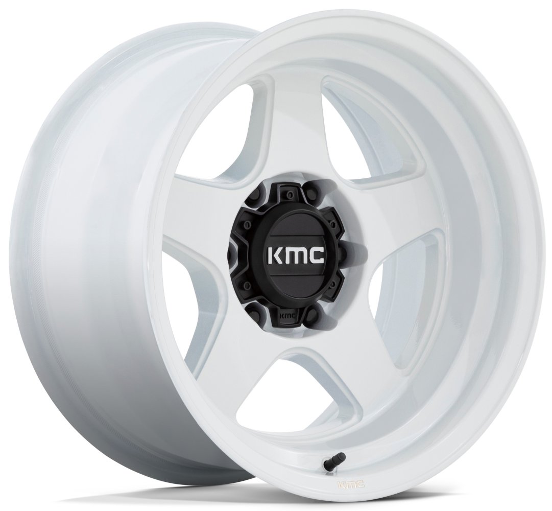 17x8.5 kmc km728 gloss white 6x5.5/139.7 18mm Wheels | Element Wheels