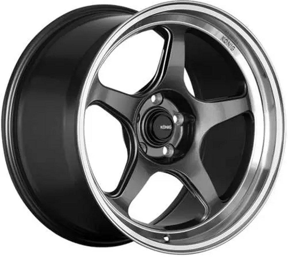 18x8.5 konig hyperspec anthracite metallic w/ machined lip (flow