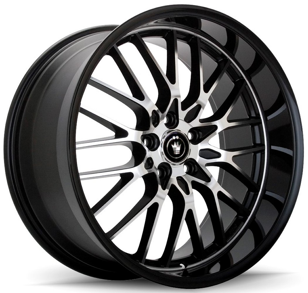 18x8 konig lace gloss black machined face 5x100 35mm Wheels