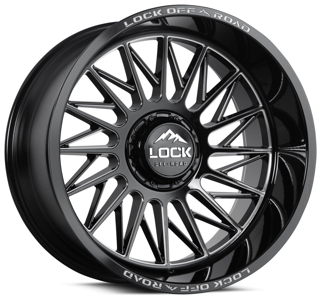 Lock Off-Road Extreme Assault Gloss Black Milled Wheels | Element