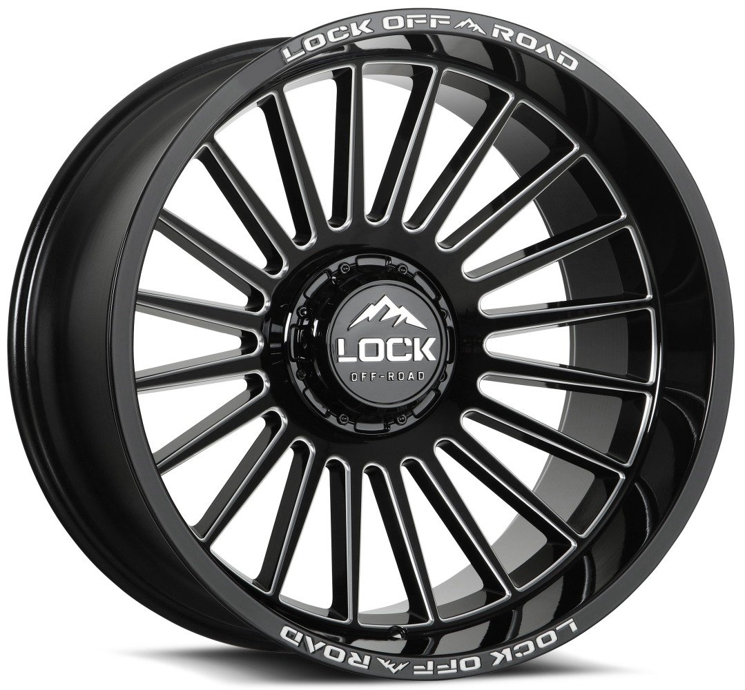 20x10 lock off-road extreme invasion gloss black milled 8x180