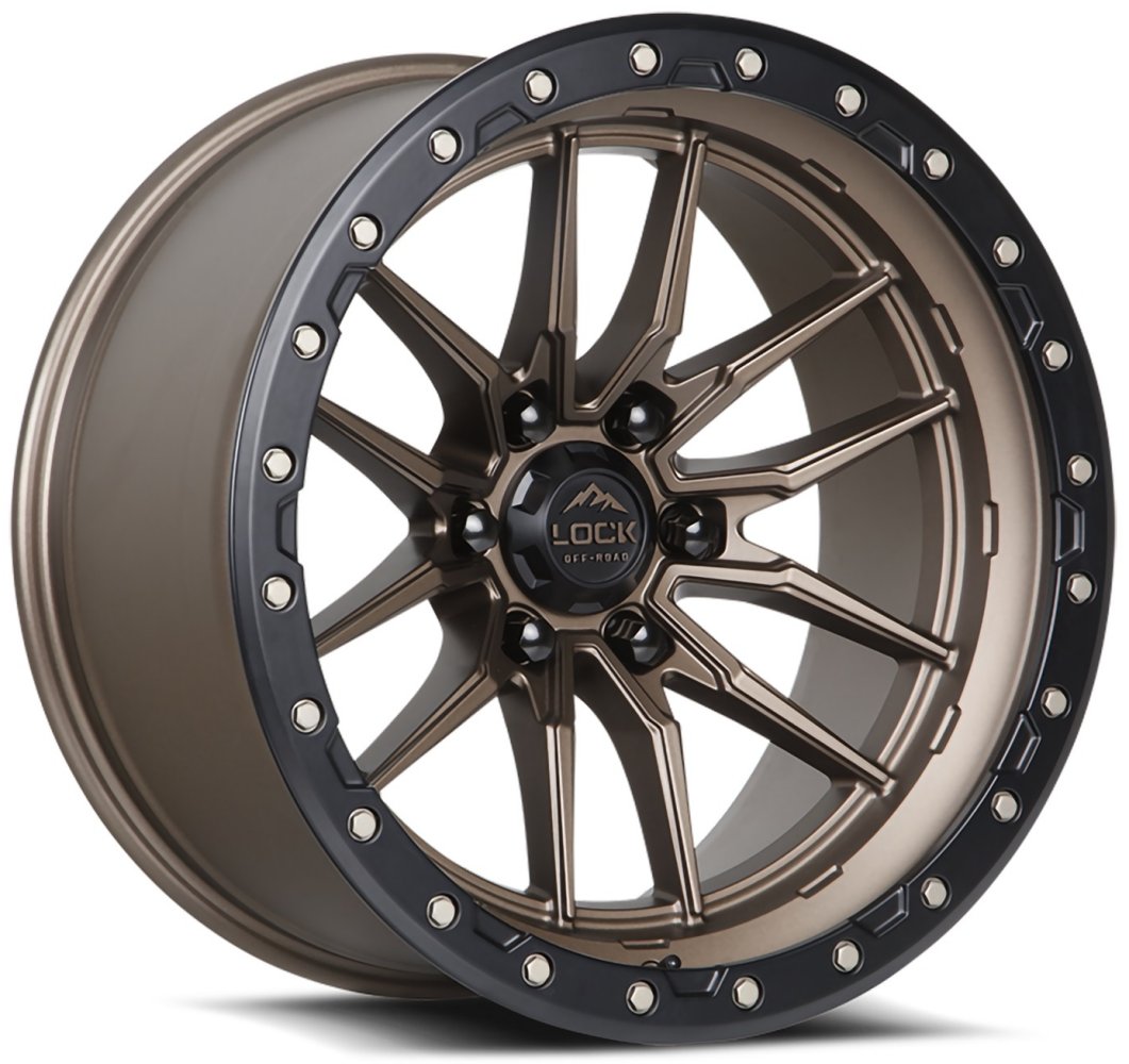20x9 lock off-road krawler matte bronze w/ matte black ring 6x5.5